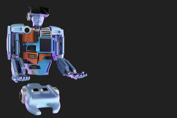 Robot Metaverse Avatar Reality Game Virtual Reality People Blockchain Technology — Stock Photo, Image