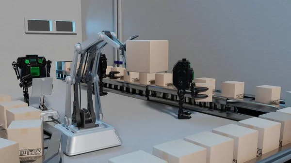 Robot Arm Object Manufacturing Industry Technology Product Export Import Future — 스톡 사진