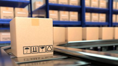 AI manufacture Box product Object for manufacturing industry technology Product export and import of future For Products, food, cosmetics, apparel warehouse mechanical future technolog