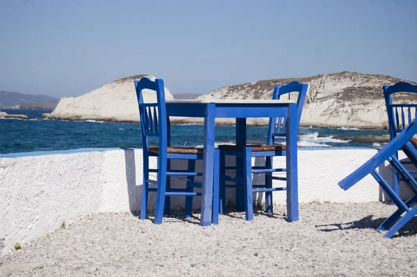 Cyclades chairs — Stock Photo, Image