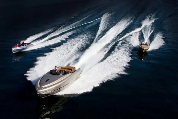 Motorboats in run — Stock Photo, Image