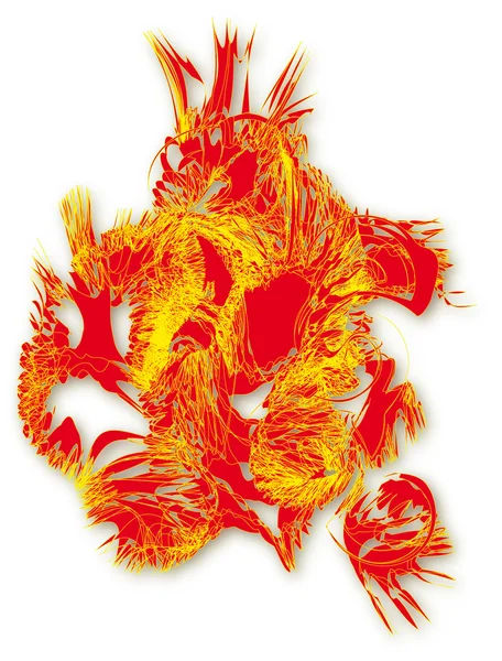 Abstraktní plamen drak — Stock fotografie