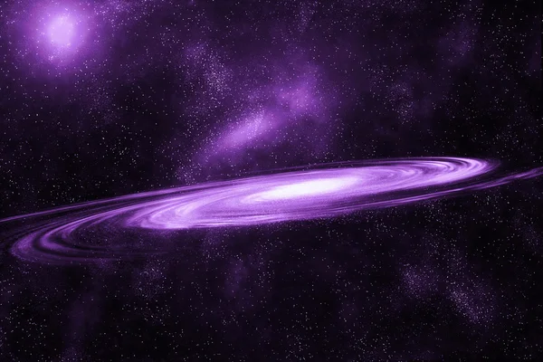 Звёздное небо со спиральной галактикой — стоковое фото
