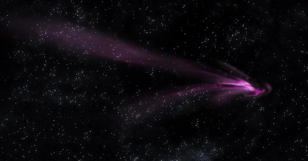 Комета на звездном небе — стоковое фото