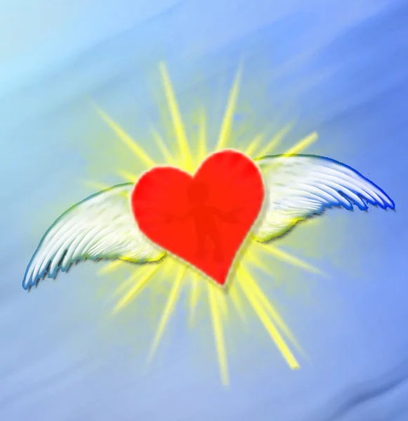 Flying Heart — Stock Photo, Image