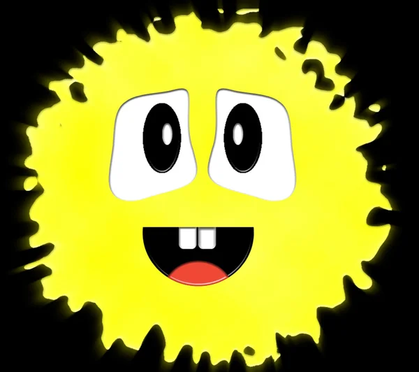 Smiley cartoon face — Stock Photo, Image