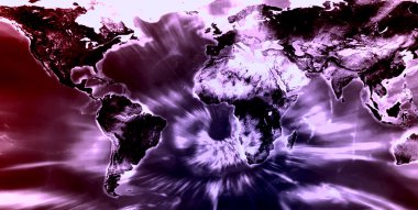 göz ile soyut Dünya Haritası