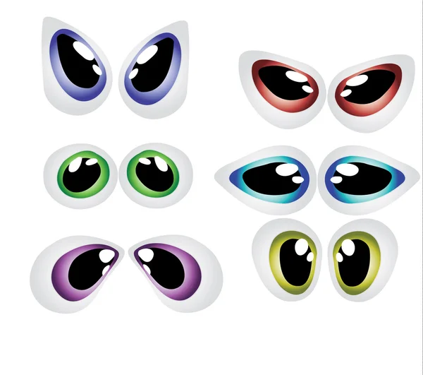 Ojos de dibujos animados — Vector de stock