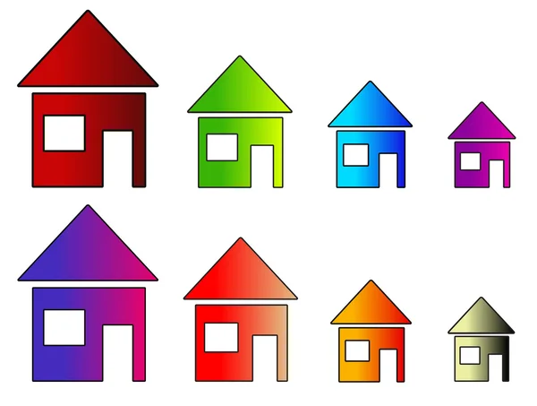 House icons — Stock Vector