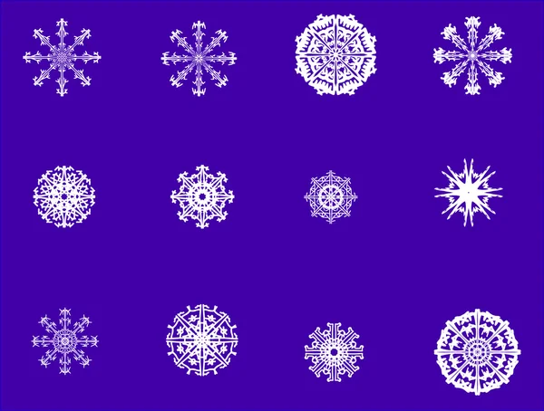 Flocons de neige vectoriels — Image vectorielle