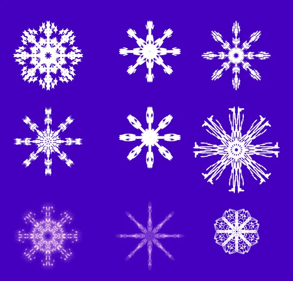 Flocons de neige vectoriels — Image vectorielle