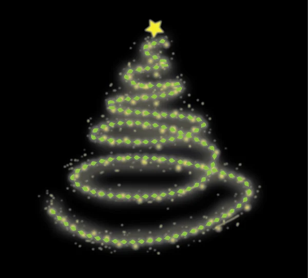 Vector de árbol de Navidad reluciente — Vector de stock