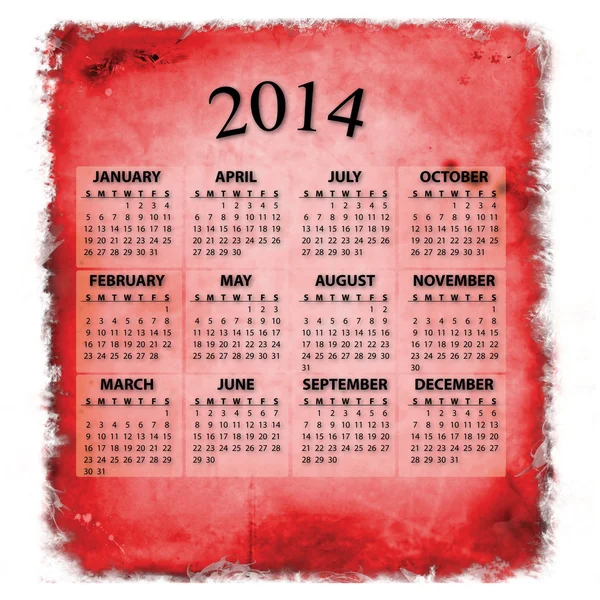 Kalender 2014 — Stockfoto