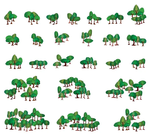 Ensemble de forêt vectorielle — Image vectorielle