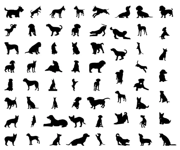 Hond silhouet vector — Stockvector