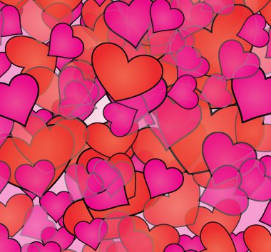 vektörel kalp desen