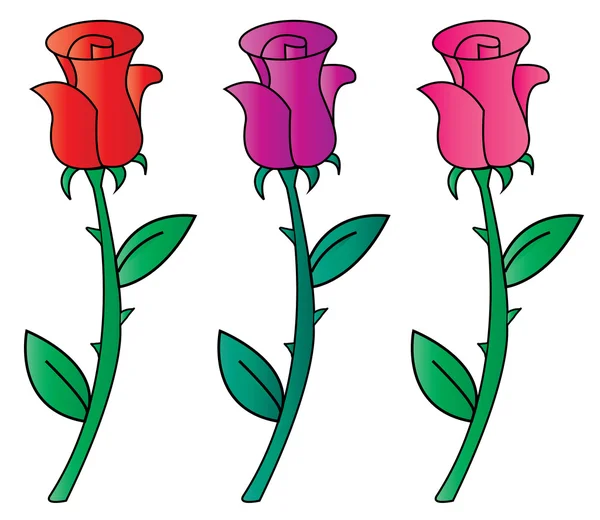Rosa roja vector — Archivo Imágenes Vectoriales