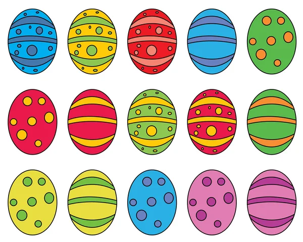 Easter eggs vector set — Stock Vector