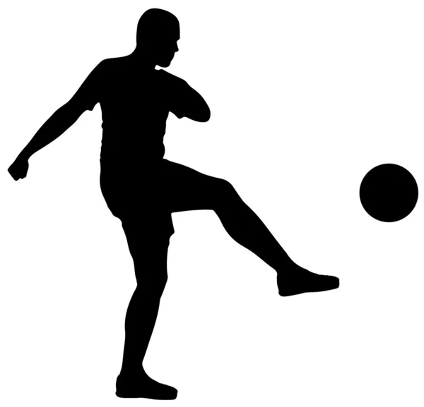 Soccer silhouette — Stock Vector