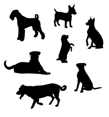 köpek siluet vektör