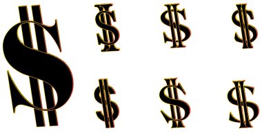 dolar işareti vektör