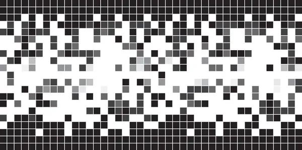 Verblassendes Graustufen Pixelmuster Graue Quadratische Fliesen Geometrisches Mosaik Design Abstrakter — Stockvektor