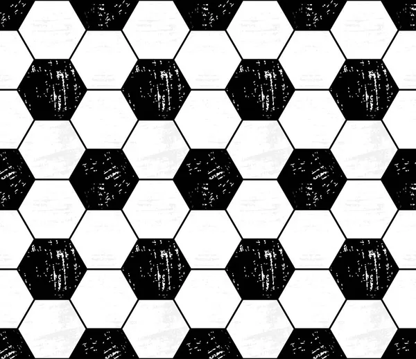 Ballon Foot Modèle Texture Géométrique Hexagonale Pour Papier Peint Football — Image vectorielle