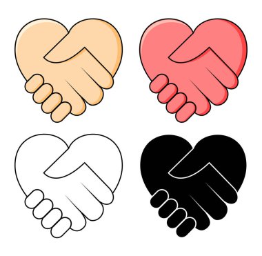 İş tokalaşması. Uygulamalar ve web siteleri için sözleşme sözleşmesi .vektör simgesi belirlendi