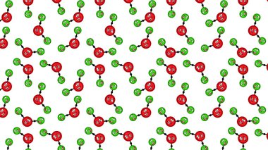 H2O su molekül yapısı arka planı. Sıvı su atomu formülü. Vektör arkaplan illüstrasyonu.