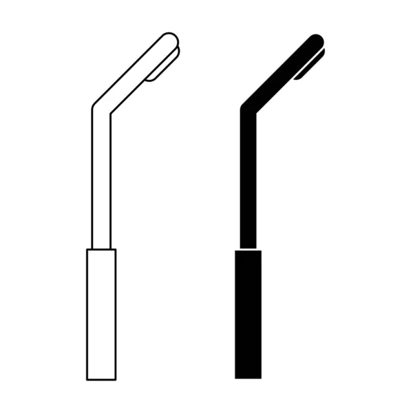 Straßenlaternensymbol Linienschild Silhouettensymbol Vektorillustration Eps10 — Stockvektor