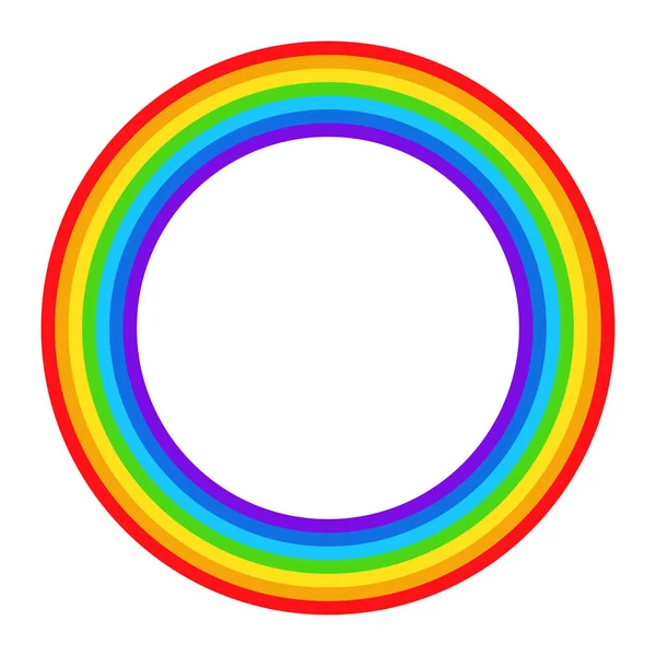 Icono Del Arco Iris Círculo Forma Redonda Completa Del Espectro — Archivo Imágenes Vectoriales