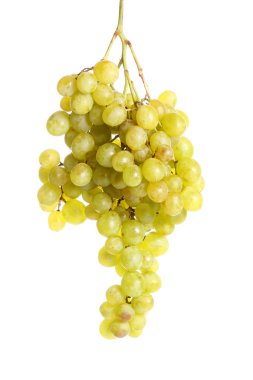 Bir demet üzüm beyazda izole edilmiş.