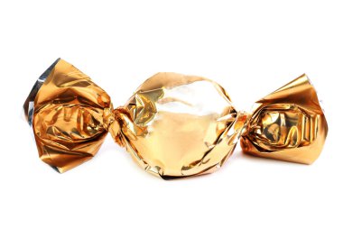 Altın wrapper olarak çikolata şeker