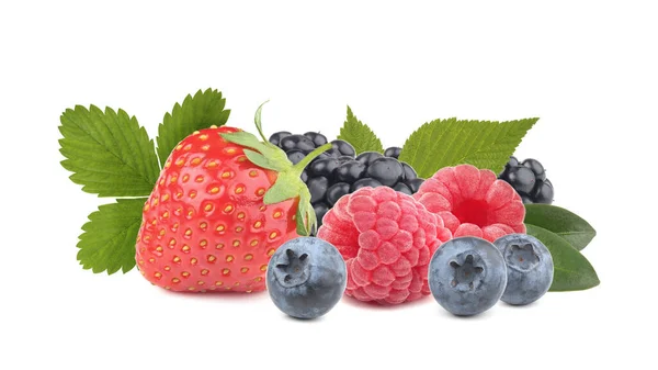 Frische Beeren Isoliert Auf Weißem Hintergrund — Stockfoto