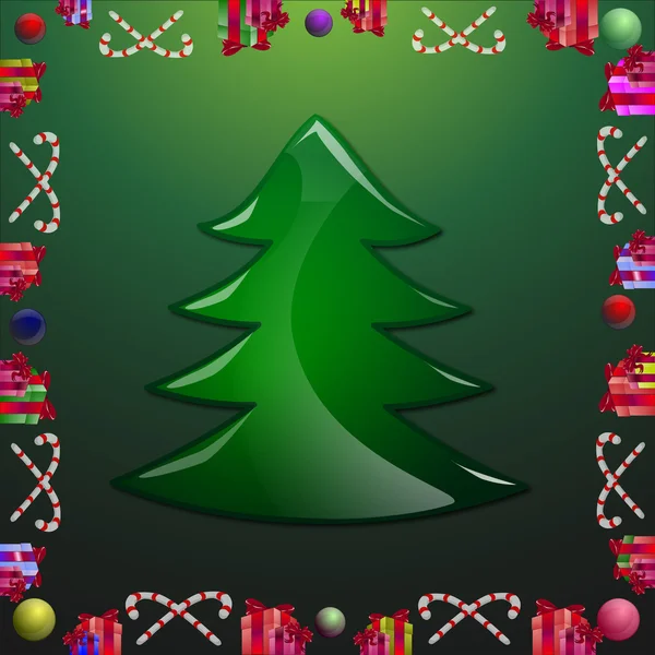 Spar-kerstboom — Stockvector