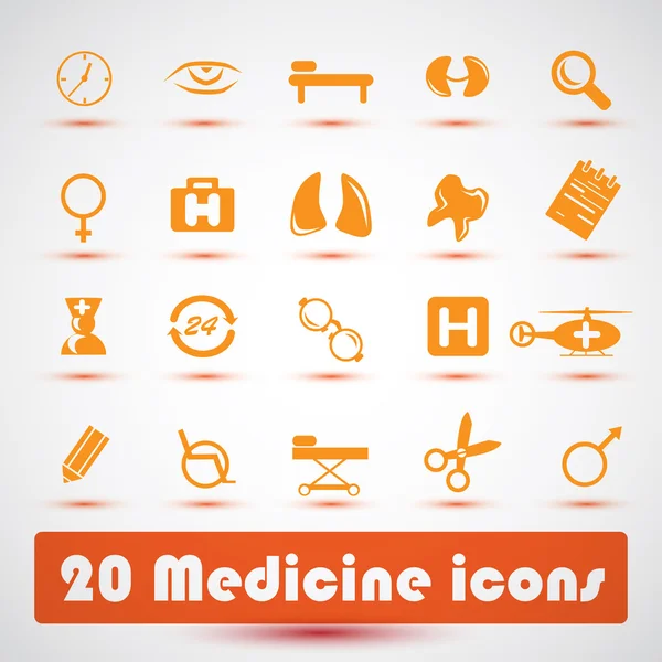 Icônes de médecine — Image vectorielle