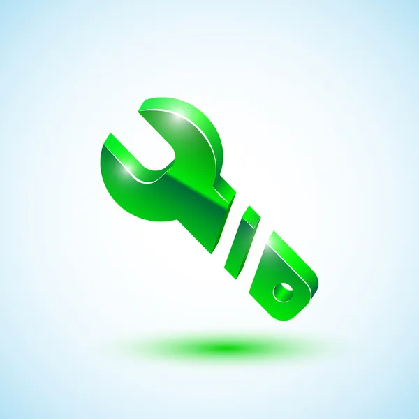 Ícone verde chave — Vetor de Stock