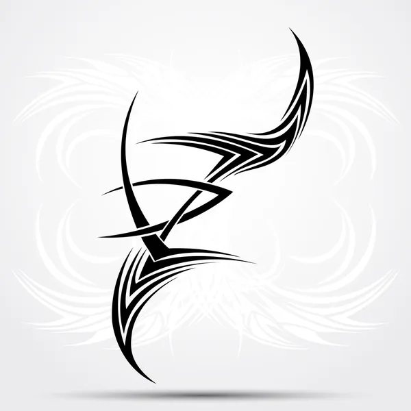 Scherpe tribal tattoo — Stockvector