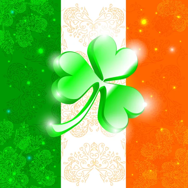Carte de vœux Saint Patrick vecteur vert — Image vectorielle