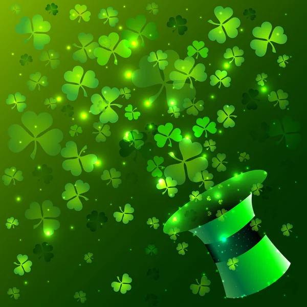 Зелений вектор Patrick день Святої Вітальна листівка — стоковий вектор