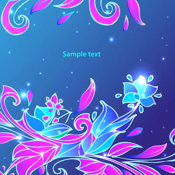 Blå blomma bakgrund — Stock vektor