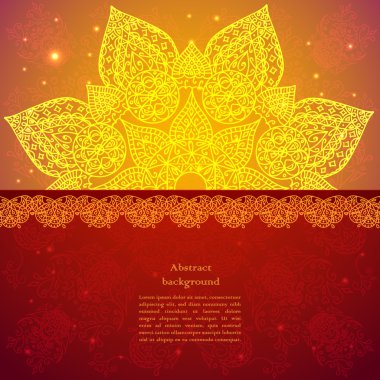 Golden ethnic indian background. clipart