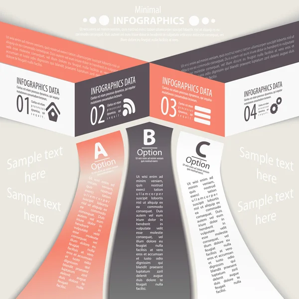 Design moderno modello infografico . — Vettoriale Stock