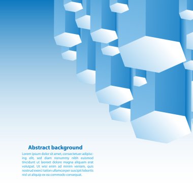 mavi kristal. iş tanıtımı için vektör çizim