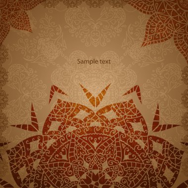 Hint vintage süs. iş tanıtımı için vektör çizim