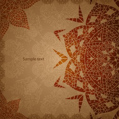 Hint vintage süs. iş tanıtımı için vektör çizim