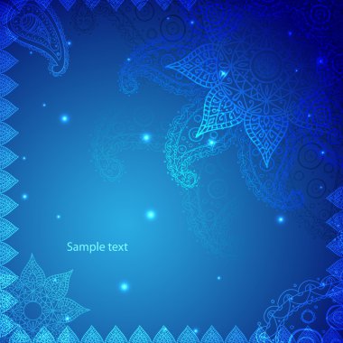 Hint vintage süs. iş tanıtımı için vektör çizim