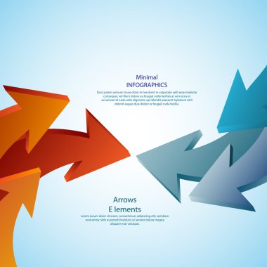 soyut oklar. Detaylı infographics grafik için kullanılabilir veya Düzen vektör çizim reklam
