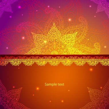 Hint vintage süs. iş tanıtımı için vektör çizim