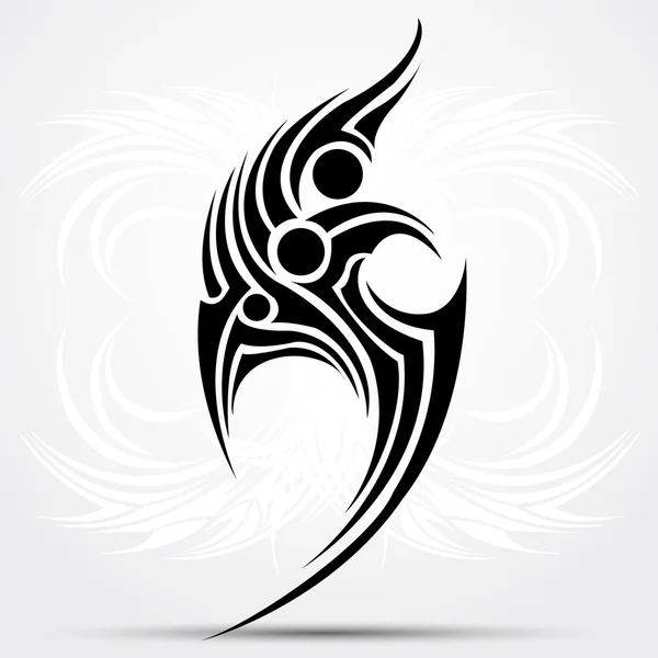 Scherpe tribal tattoo — Stockvector